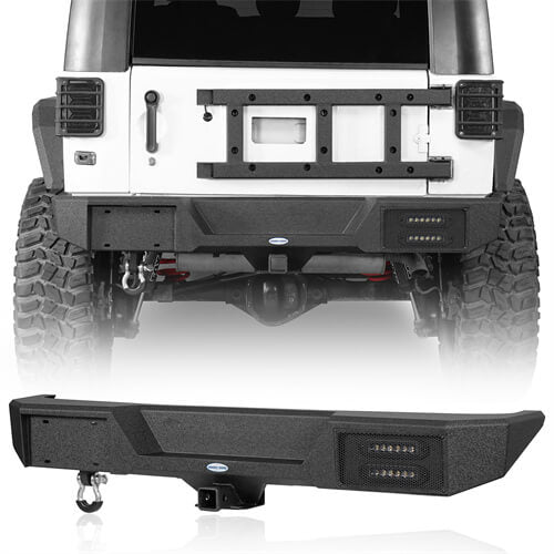 Load image into Gallery viewer, 2007-2018 Jeep Wrangler JK Rear Bumper 4x4 Jeep Parts Aftermarket Bumpers - Hooke Road b2088s 2