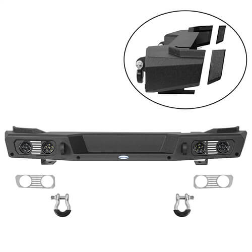 Load image into Gallery viewer, Aftermarket Rear Bumper Off Road Parts w/D-Rings & LED Lights For 2021-2023 Ford Bronco Excluding Raptor - Hooke Road b8923s 23