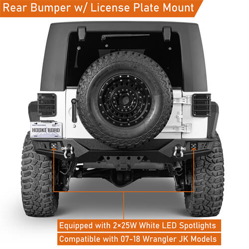 Load image into Gallery viewer, 2007-2018 Jeep JK Rear Bumper Hooke Road Bumpers 4x4 Jeep Parts - Hooke Road b2097s 10