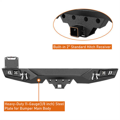 Load image into Gallery viewer, 2007-2018 Jeep JK Rear Bumper Hooke Road Bumpers 4x4 Jeep Parts - Hooke Road b2097s 14
