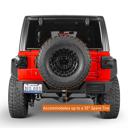 2018-2024 Jeep Wrangler JL Rear Bumper 4x4 Jeep Parts Aftermarket Bumpers - Hooke Road b3056s 13