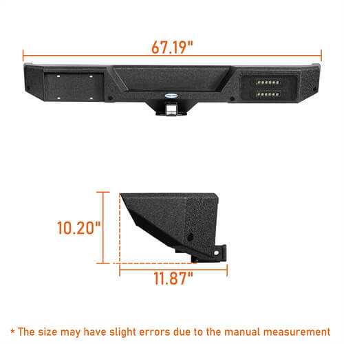 Load image into Gallery viewer, 2018-2024 Jeep Wrangler JL Rear Bumper 4x4 Jeep Parts Aftermarket Bumpers - Hooke Road b3056s 19