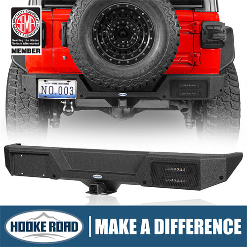 Load image into Gallery viewer, 2018-2024 Jeep Wrangler JL Rear Bumper 4x4 Jeep Parts Aftermarket Bumpers - Hooke Road b3056s 1

