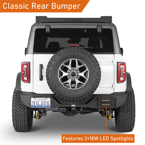 Load image into Gallery viewer, Aftermarket Rear Bumper w/ LED Lights For Ford Bronco 2021-2023 Excluding Raptor - Hooke Road b8920s 17