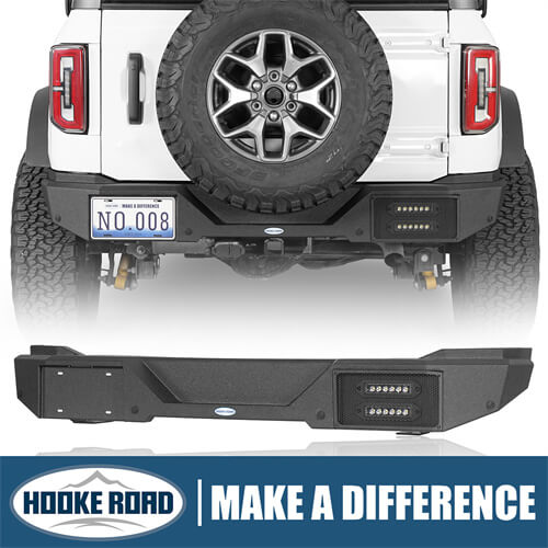 Load image into Gallery viewer, Aftermarket Rear Bumper w/ LED Lights For Ford Bronco 2021-2023 Excluding Raptor - Hooke Road b8920s 1