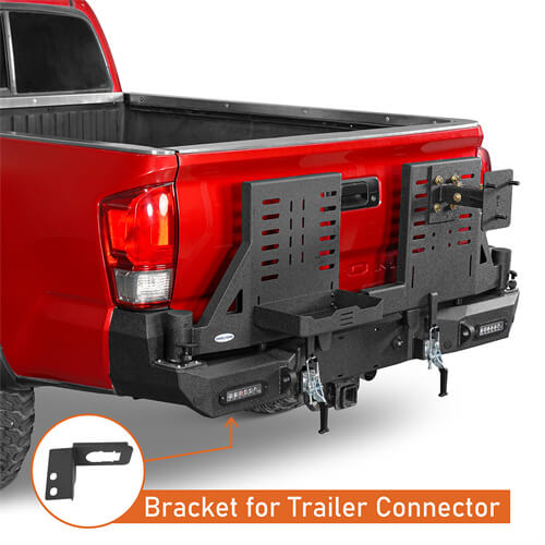 2016-2023 Toyota Tacoma Rear Bumper w/Swing Arms & Tire Carrier & Jerry Can Holder 4x4 Truck Parts - Hooke Road b4215s 24