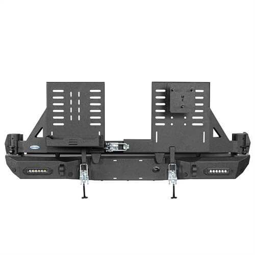 Load image into Gallery viewer, 2016-2023 Toyota Tacoma Rear Bumper w/Swing Arms & Tire Carrier & Jerry Can Holder 4x4 Truck Parts - Hooke Road b4215s 29