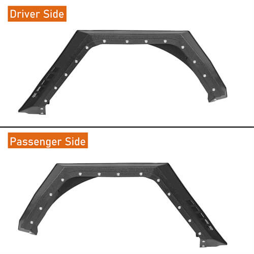 Load image into Gallery viewer, 2018-2024 Jeep Wrangler JL Rear Fender Flares Wheel Well Guards 4x4 Jeep Parts - Hooke Road b3064 20