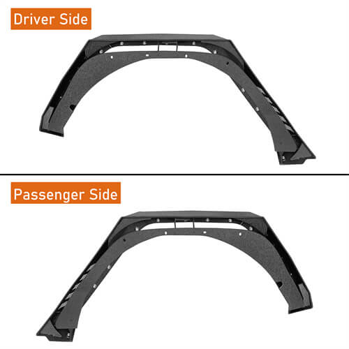 Load image into Gallery viewer, 2018-2024 Jeep Wrangler JL Rear Fender Flares Wheel Well Guards 4x4 Jeep Parts - Hooke Road b3064 21
