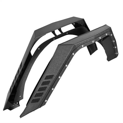 Load image into Gallery viewer, 2018-2024 Jeep Wrangler JL Rear Fender Flares Wheel Well Guards 4x4 Jeep Parts - Hooke Road b3064 22