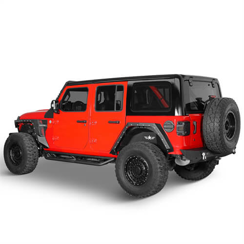 Load image into Gallery viewer, 2018-2024 Jeep Wrangler JL Rear Fender Flares Wheel Well Guards 4x4 Jeep Parts - Hooke Road b3064 4