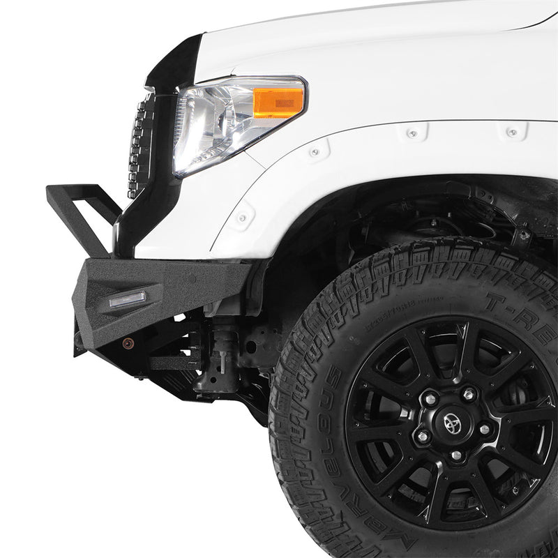 Load image into Gallery viewer, 2014-2021 Toyota Tundra Steel Front Bumper with Skid Plate Hooke Road b5015s 3