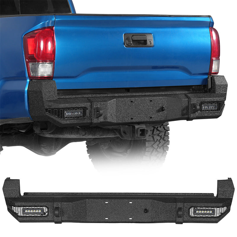 Load image into Gallery viewer, Hooke Road Aftermarket Steel Rear Bumper for 2016-2023 Toyota Tacoma b4239s 1