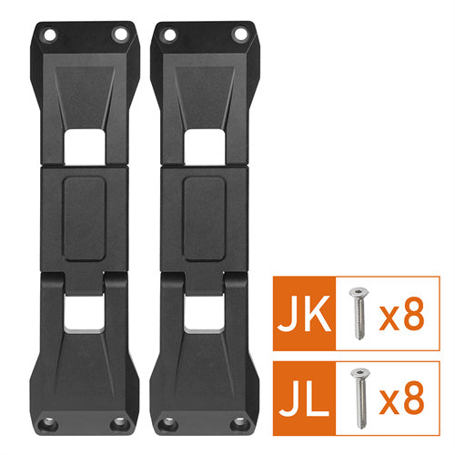 Load image into Gallery viewer, Hooke Road Aluminum Door Hinge Steps for 2007-2018 Jeep Wrangler JK & 2018-2024 JL mmr20140 10