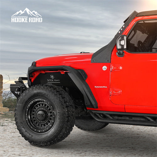 Load image into Gallery viewer, Hooke Road Aluminum Front Inner Fender Liners for 2018-2024 Jeep Wrangler JL & 2020-2024 Gladiator JT b3075s 3