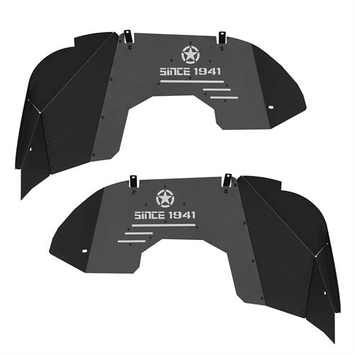 Load image into Gallery viewer, Hooke Road Aluminum Front Inner Fender Liners for 2018-2024 Jeep Wrangler JL & 2020-2024 Gladiator JT b3075s 5