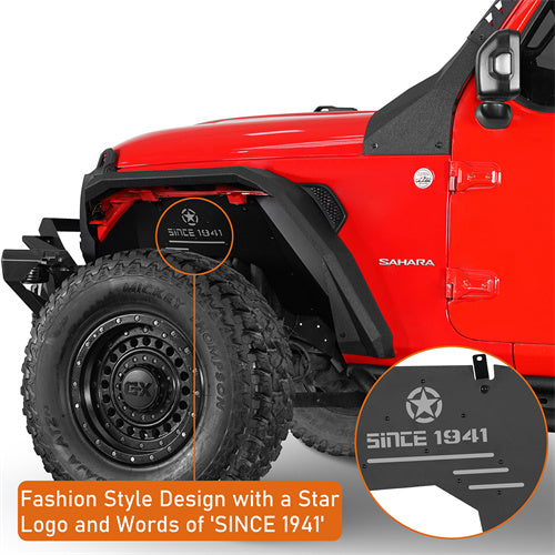 Load image into Gallery viewer, Hooke Road Aluminum Front Inner Fender Liners for 2018-2024 Jeep Wrangler JL & 2020-2024 Gladiator JT b3075s 9