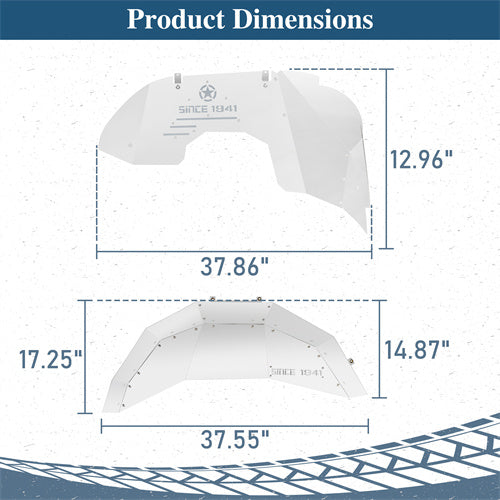Load image into Gallery viewer, Hooke Road Aluminum Front & Rear Inner Fender Liners for 18-25 Jeep JL b3086s 5