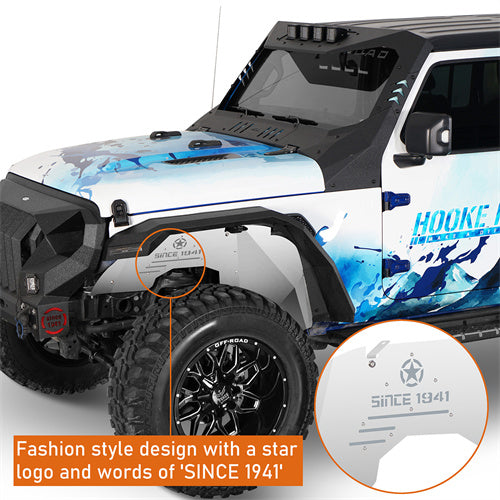 Load image into Gallery viewer, Hooke Road Aluminum Front & Rear Inner Fender Liners for 18-25 Jeep JL b3086s 7