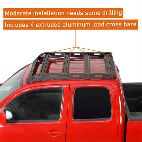 Load image into Gallery viewer, Aluminum Roof Rack Cargo Rack 4x4 Truck Parts For 2005-2023 Toyota Tacoma Access Cab  - Hooke Road b4035s 12