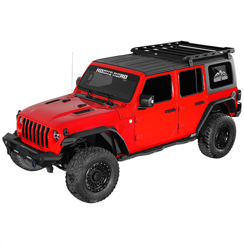 Load image into Gallery viewer, Hooke Road Aluminum Side Steps Running Boards for 2018-2024 Jeep Wrangler JL 4-Door b3078s 3