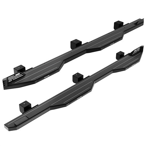 Load image into Gallery viewer, Hooke Road Aluminum Side Steps Running Boards for 2018-2024 Jeep Wrangler JL 4-Door b3078s 6