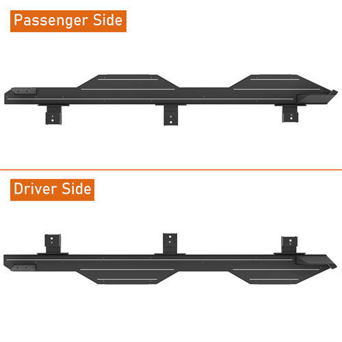 Load image into Gallery viewer, Hooke Road Aluminum Side Steps Running Boards for 2018-2024 Jeep Wrangler JL 4-Door b3078s 7