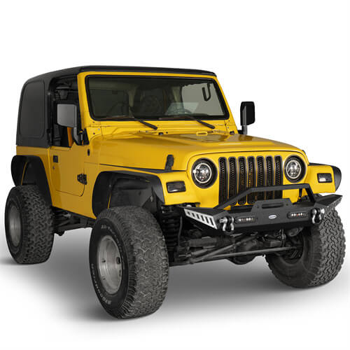 Load image into Gallery viewer, HookeRoad Jeep TJ BLADE Front Bumper w/Winch Plate for 1987-2006 Jeep Wrangler YJ TJ b1011s 5