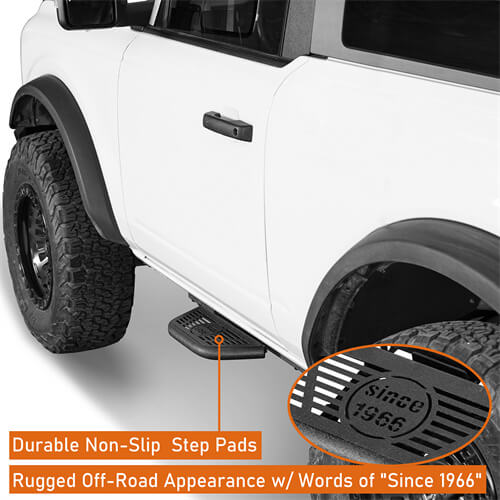 Load image into Gallery viewer, 2021-2024 Ford Bronco Side Steps Side Hoop Steps kit 4x4 Truck Parts - Hooke Road b8931s 11
