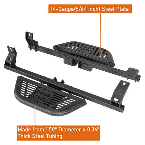 Load image into Gallery viewer, 2021-2024 Ford Bronco Side Steps Side Hoop Steps kit 4x4 Truck Parts - Hooke Road b8931s 13