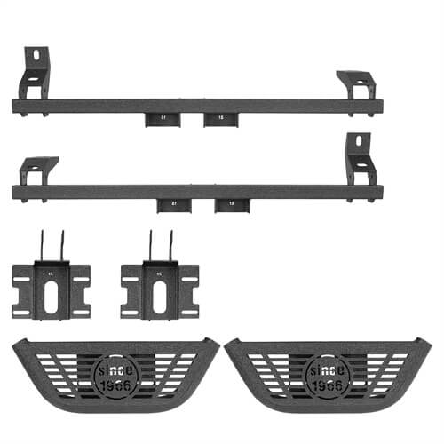Load image into Gallery viewer, 2021-2024 Ford Bronco Side Steps Side Hoop Steps kit 4x4 Truck Parts - Hooke Road b8931s 17