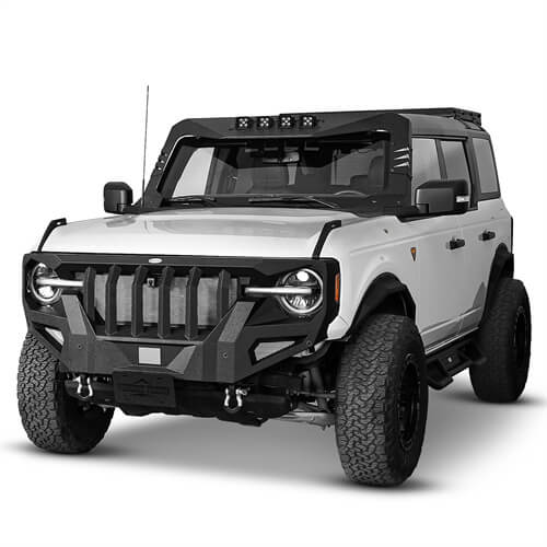 Load image into Gallery viewer, 2021-2024 Ford Bronco Madmax Windshield Frame Sun Visor Cowl w/4 LED Light - Hooke Road