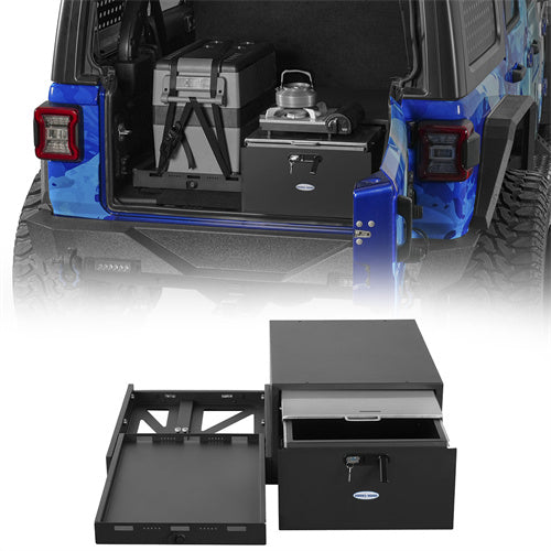 Trunk Cargo Drawer & Fridge Mount for Jeep JK JL & Ford Bronco 4