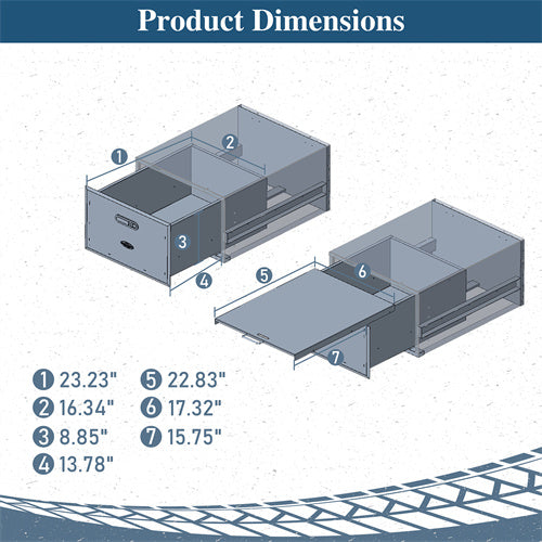 Load image into Gallery viewer, Trunk Cargo Drawer & Fridge Mount for Jeep JK JL & Ford Bronco 4-Door Hooke Road 2124-S 9