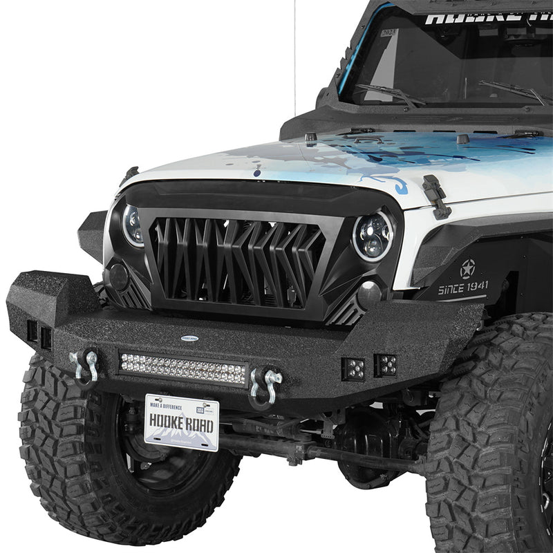 Load image into Gallery viewer, HookeRoad Jeep JK front Bumper for 2007-2018 Jeep Wrangler JK JKU b2052s 3