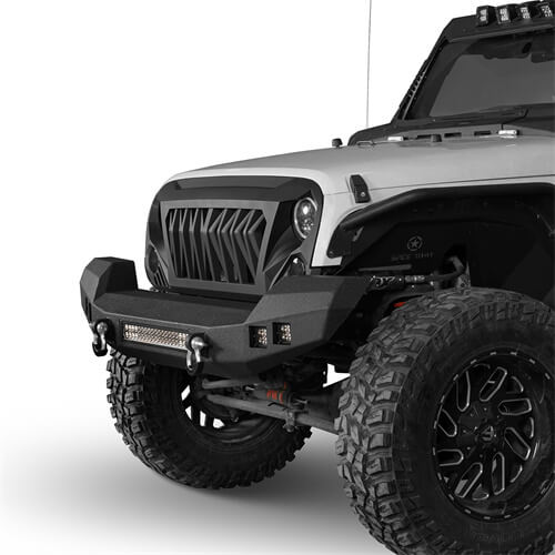 Load image into Gallery viewer, HookeRoad Jeep JK front Bumper for 2007-2018 Jeep Wrangler JK JKU b2052s 6