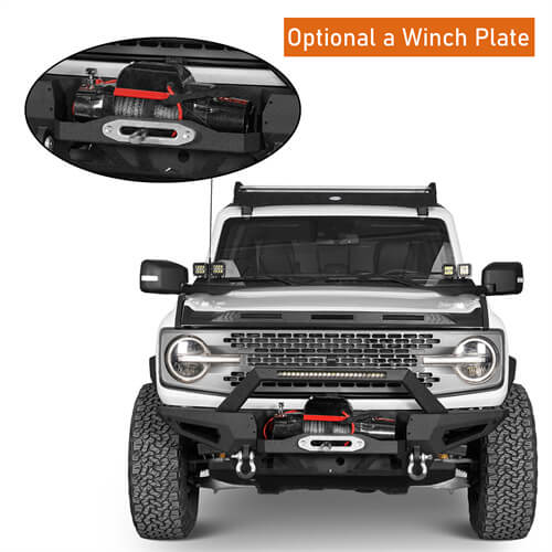 2021-2023 Ford Bronco (Excluding Raptor) DiscoveryⅠFront Bumper w/72W Light Bar - Hooke Road b8912s 12