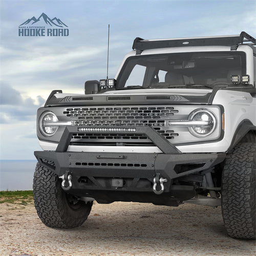 Load image into Gallery viewer, 2021-2023 Ford Bronco (Excluding Raptor) DiscoveryⅠFront Bumper w/72W Light Bar - Hooke Road b8912s 5
