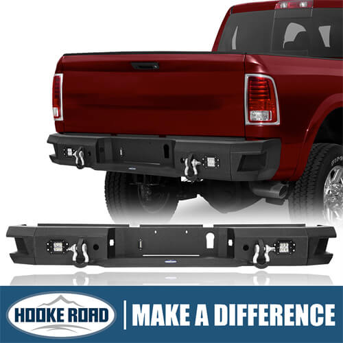 Load image into Gallery viewer, 2010-2018 Dodge Ram 2500 3500 Rear Bumper w/LED Floodlights - HookeRoad  b6401 1