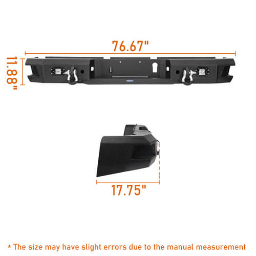 Load image into Gallery viewer, 2010-2018 Dodge Ram 2500 3500 Rear Bumper w/LED Floodlights - HookeRoad  b6401 8