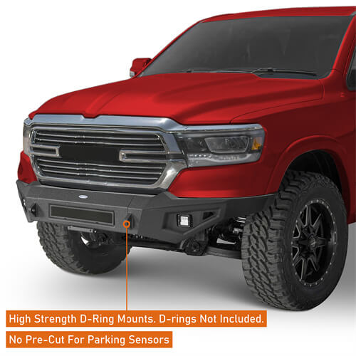Load image into Gallery viewer, 2019-2023 Ram 1500 Aftermarket Front Bumper w/LED Spotlights - Hooke Road b6030 13