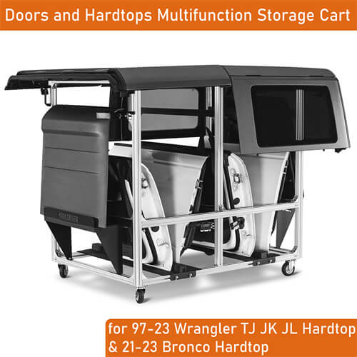 Load image into Gallery viewer, Products Doors and Hardtops Storage Cart (97-23 Wrangler TJ JK JL Hardtop Gladiator JT Hardtop & 21-23 Ford Bronco Hardtop) b2067s 3