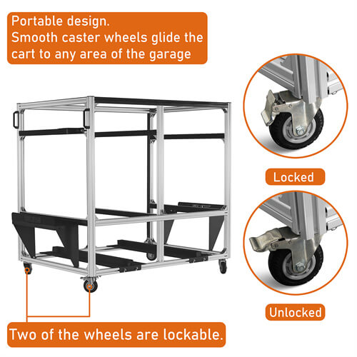 Load image into Gallery viewer, Products Doors and Hardtops Storage Cart (97-23 Wrangler TJ JK JL Hardtop Gladiator JT Hardtop & 21-23 Ford Bronco Hardtop) b2067s 5