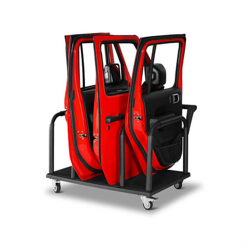 Load image into Gallery viewer, Doors Storage Cart Doors Holder Sliding Rack For 4 Doors 07-23 Jeep Wrangler JK JL &Gladiator JT & 21-23 Ford Bronco - HookeRoad b2084 7