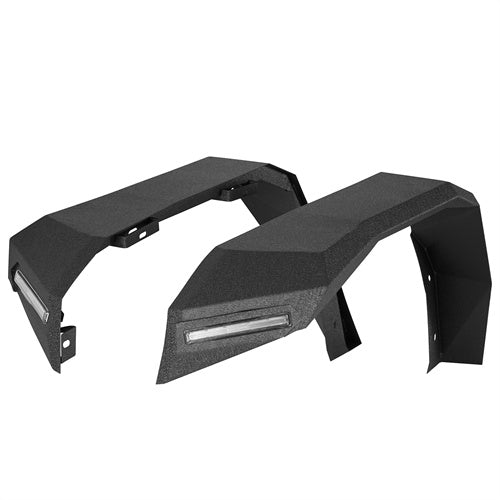 Load image into Gallery viewer, Hooke Road Flat Front Fender Flares Off Road Parts For Jeep Wrangler JK 2007-2018 b2080s 4