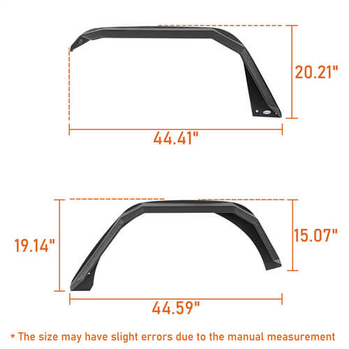 Load image into Gallery viewer, 2018-2024 Jeep JL Fender Flares w/Signal Lights 4x4 Jeep Parts - Hooke Road b3055 12