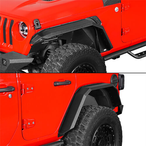 Load image into Gallery viewer, 2018-2024 Jeep JL Fender Flares w/Signal Lights 4x4 Jeep Parts - Hooke Road b3055 19