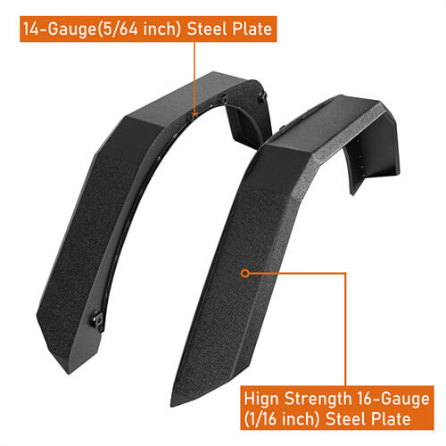 Load image into Gallery viewer, 2018-2024 Jeep JL Fender Flares w/Signal Lights 4x4 Jeep Parts - Hooke Road b3055 22