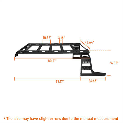 2021 2022 2023 Ford Bronco Aluminum Roof Rack Cargo Rack 4x4 Parts -  Hooke Road b8924s 19
