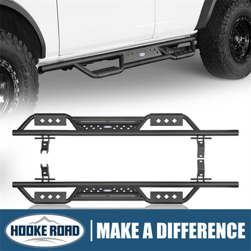 Load image into Gallery viewer, Ford Bronco Drop Side Step Bars for Bronco 2021-2023- HookeRoad  b8901 1

